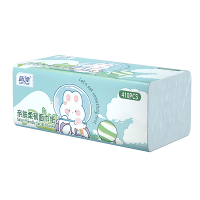 蓝漂原生木浆五层加厚抽纸10包