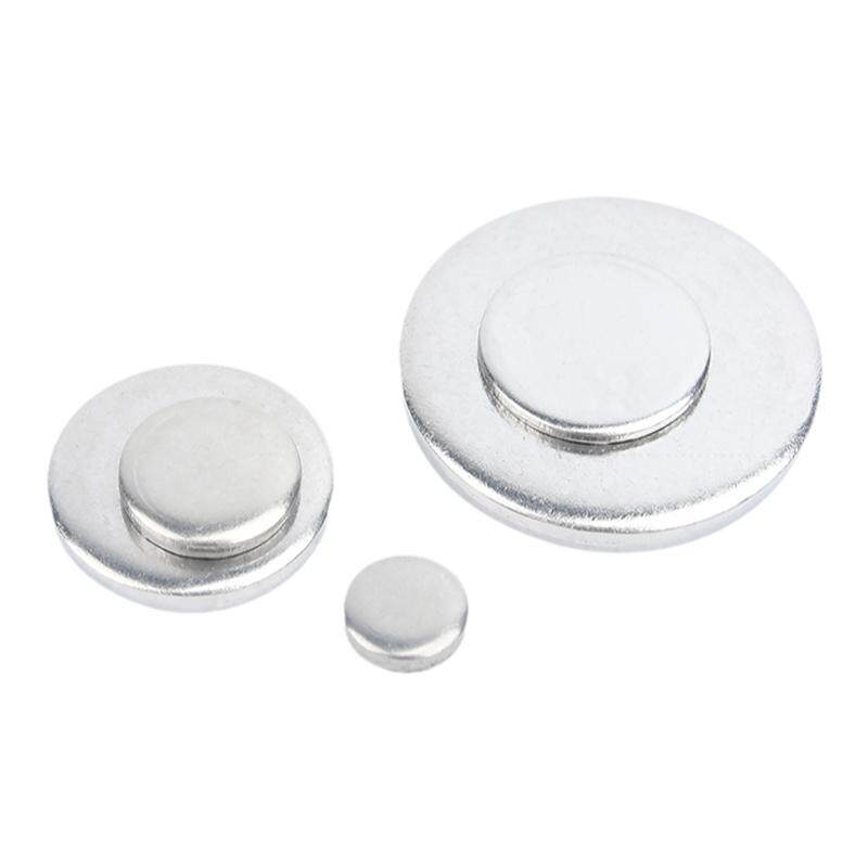 304不锈钢实心圆片平垫片无孔圆片实心平垫封管堵头圆形垫圈铁片