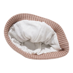 加内衬婴儿毛线帽小月龄宝宝帽子男童针织帽冬季黑色外出防风洋气