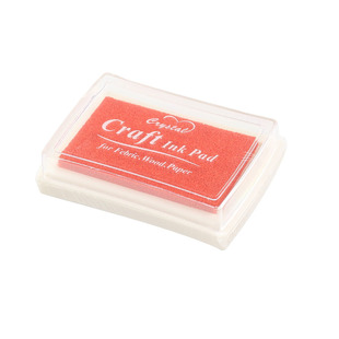 手帐DIY装饰印泥 凹腰彩色大印泥盒 印章伴侣(15色)大印台