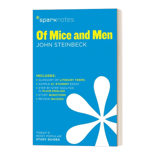 英文原版 Of Mice and Men SparkNotes Literature Guide 文学导读系列 人鼠之间 英文版 进口英语原版书籍