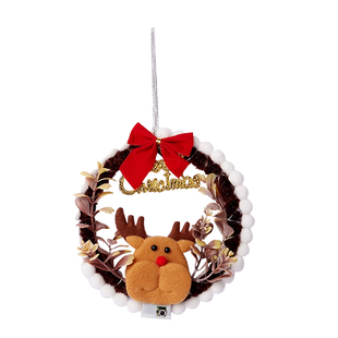 圣诞节花环装饰圣诞树场景布置门环挂饰背景墙挂件2025新款平安夜