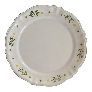 Hi Colorlife赛林太阳花甜品蛋糕盘法式ins复古手绘雏菊陶瓷餐具