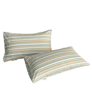 纯棉老粗布枕套一对装夏季枕头套全棉加厚亚麻整头枕芯内胆套单个