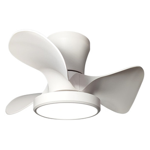 奶油风智能全光谱吸顶风扇灯卧室简约吊扇餐厅超薄家用风扇吊灯