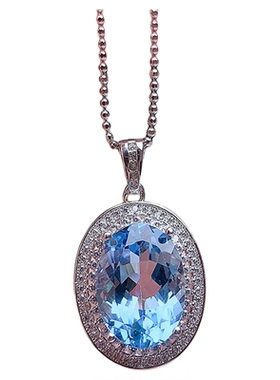 天然大颗粒托帕石吊坠