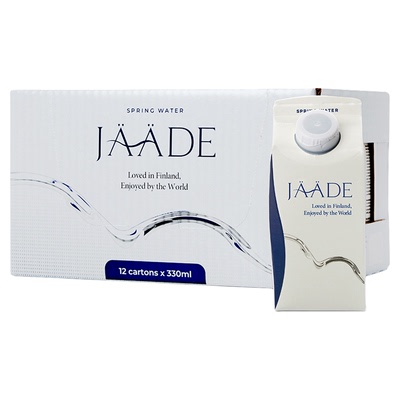 JAADE芬兰进口矿泉水330ML*12盒利乐包天然泉水整箱装