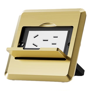 国际电工嵌入式不锈钢地插座超薄纯平插座隐藏式防水单开门地插座