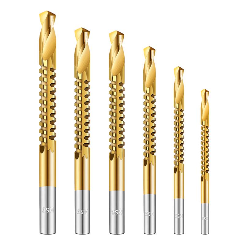 木工拉槽锯齿钻头锯钻合一切割拉花手电钻开槽多功能高强度麻花钻