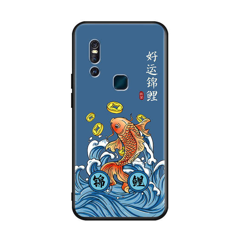 imobile适用于vivos1硅胶手机壳v1831a/t新款创意磨砂全包防摔viovs1彩绘国风软壳vivs1网红voivs1保护套男女