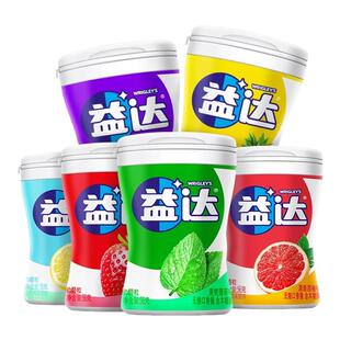 益达无糖口香糖木糖醇约56g*3瓶清新口气水果口味糖果冰凉薄荷