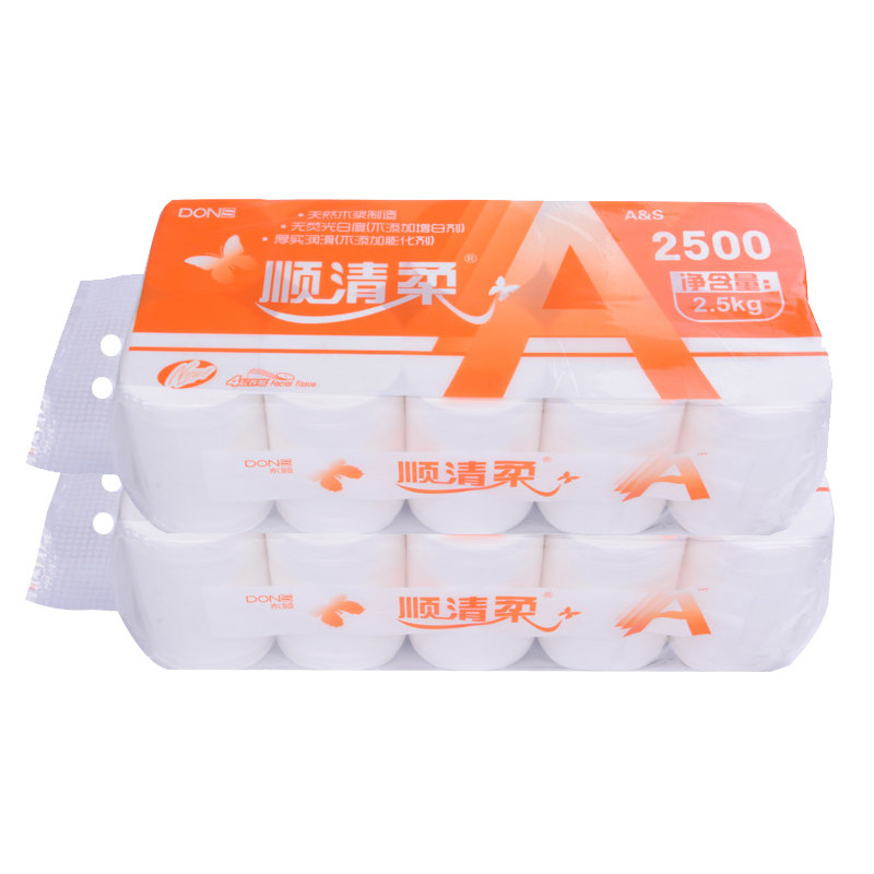 顺清柔卫生纸3000g提减无芯