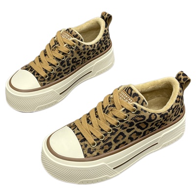 真皮厚底增高板鞋女2025秋冬新款