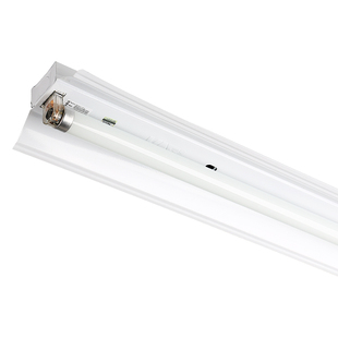 雷士照明ledT8灯管支架全光管高亮1.2米单管双管带罩平盖日光灯架