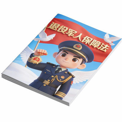 军人地位和权益保障法宣传单三折页退役军人保障法海报国防法折页军人抚恤优待条例传单兵役