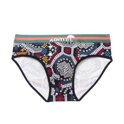 比巧丹男士内裤三角裤纯棉抗菌印花男生透气短裤衩青年全棉潮秋冬