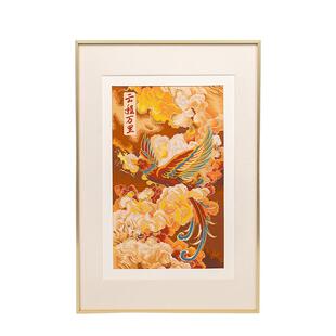 鹏程万里南京云锦博物馆装饰画非遗工艺品客厅装饰中式送领导长辈