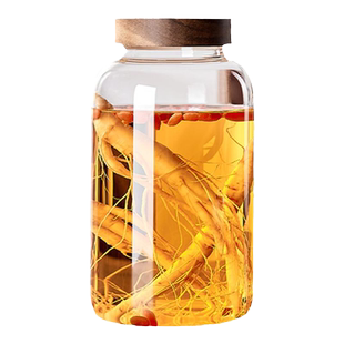 人参泡酒玻璃瓶专用酒瓶广口密封罐高硼硅青梅酿酒罐容器空瓶罐子