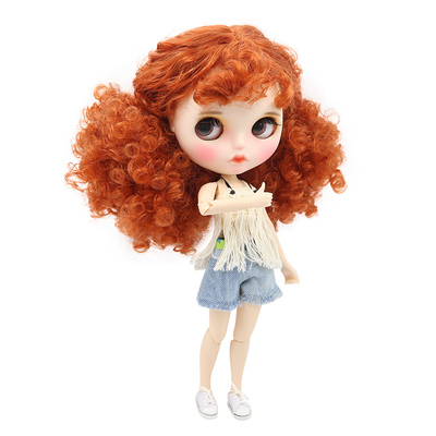 改妆成品红色关节小布娃娃