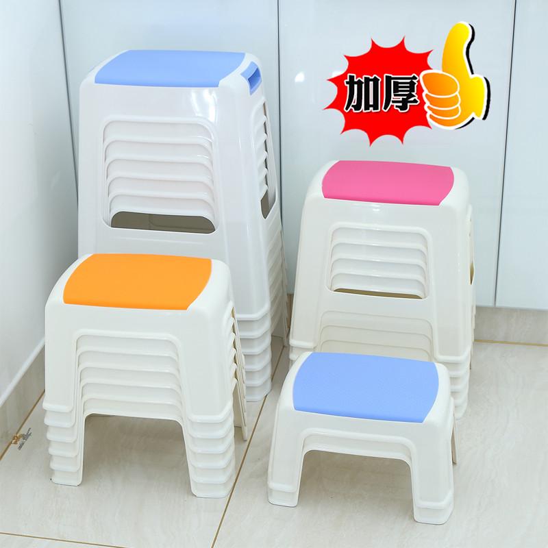 塑料凳子加厚成人浴室小板凳家用方凳换鞋凳儿童矮凳餐桌高凳户外
