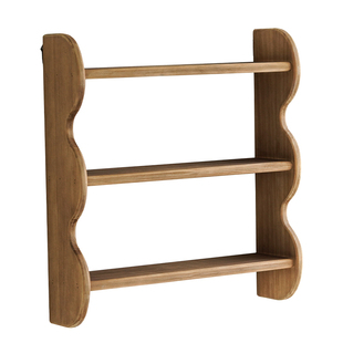 Onlythis复古实木壁挂置物架壁柜层架隔板架子小型墙上多层收纳架