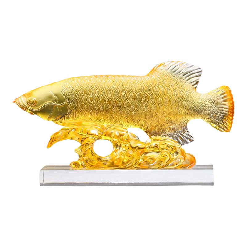 琉璃金龙鱼摆件开业贺礼吉祥物