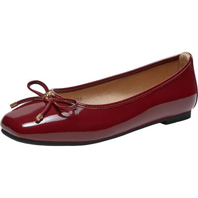 百思图春季新款方头通勤女单鞋