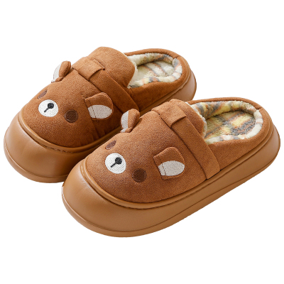 厚底棉拖鞋女冬季居家加厚保暖