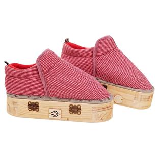 足底艾灸鞋家用随身灸男女实木艾灸盒脚部专用靴子行走的养生器具