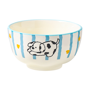 川岛屋可爱陶瓷饭碗家用2026新款高颜值汤碗碟盘子一人食餐具套装