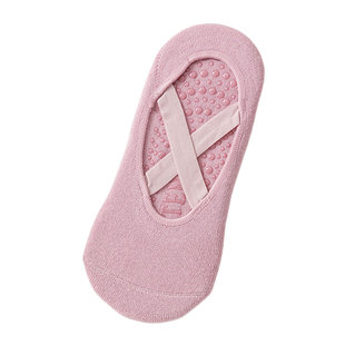 宝图曼瑜伽袜子女士防滑短筒运动船袜交叉带蹦床舞蹈普拉提吸汗