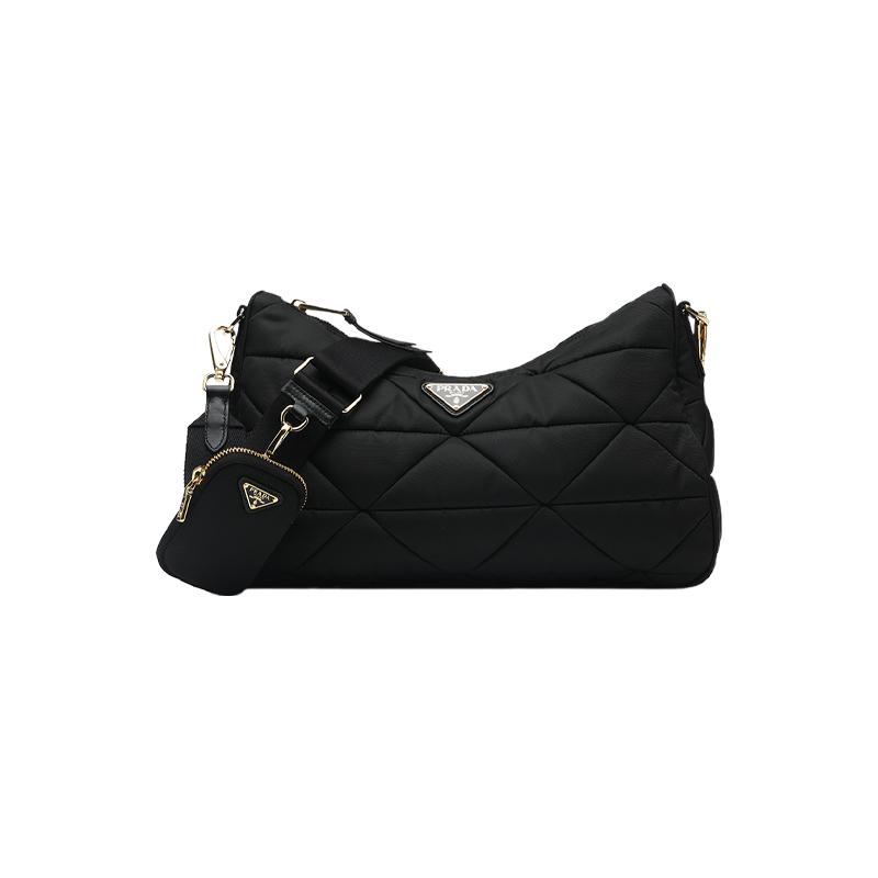 【自营】Prada/普拉达三角logo徽标拉链闭合轻便休闲单肩斜挎包