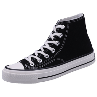 港味复古鞋子女ulzzang帆布鞋学生高帮鞋2025新款ins韩版原宿板鞋