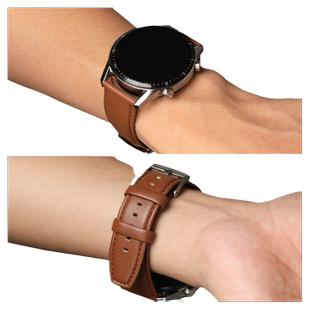 适用华为gt2/3/4/5/6手表带真皮保时捷ecg版watch3/4pro智能手表gs3pro荣耀magic2男女2es1小米color246/48mm
