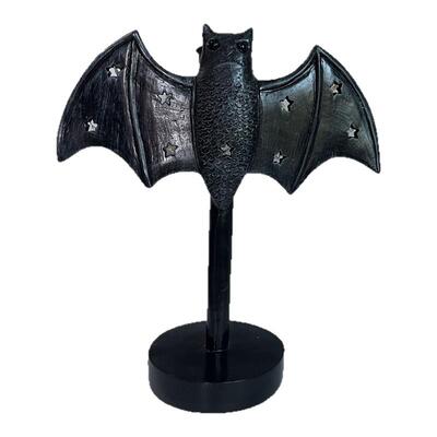 跨境万圣节Twinkle Bat Candlestick闪烁蝙蝠烛台家居桌面装饰品