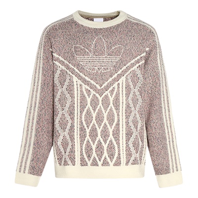 Adidas/阿迪达斯正品三叶草男女运动新年款宽松毛衣套头衫KT0692