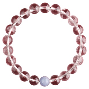 【普陀山官方】赵露思直播同款天然白水晶手串女款海蓝宝手链礼物