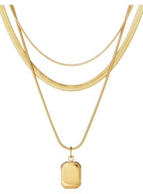 CIDER 秋冬新品女装三层吊坠不锈钢项链 104993916