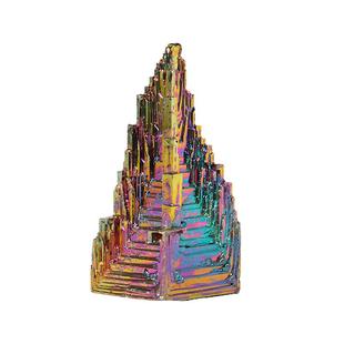 天然铋矿原石铋晶体矿物化学元素七彩矿石装饰金属矿标奇石摆件