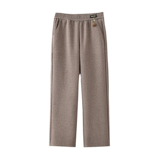 春季妈妈直筒裤春秋天显瘦休闲裤时尚遮肉奶奶装单裤中老年长裤子