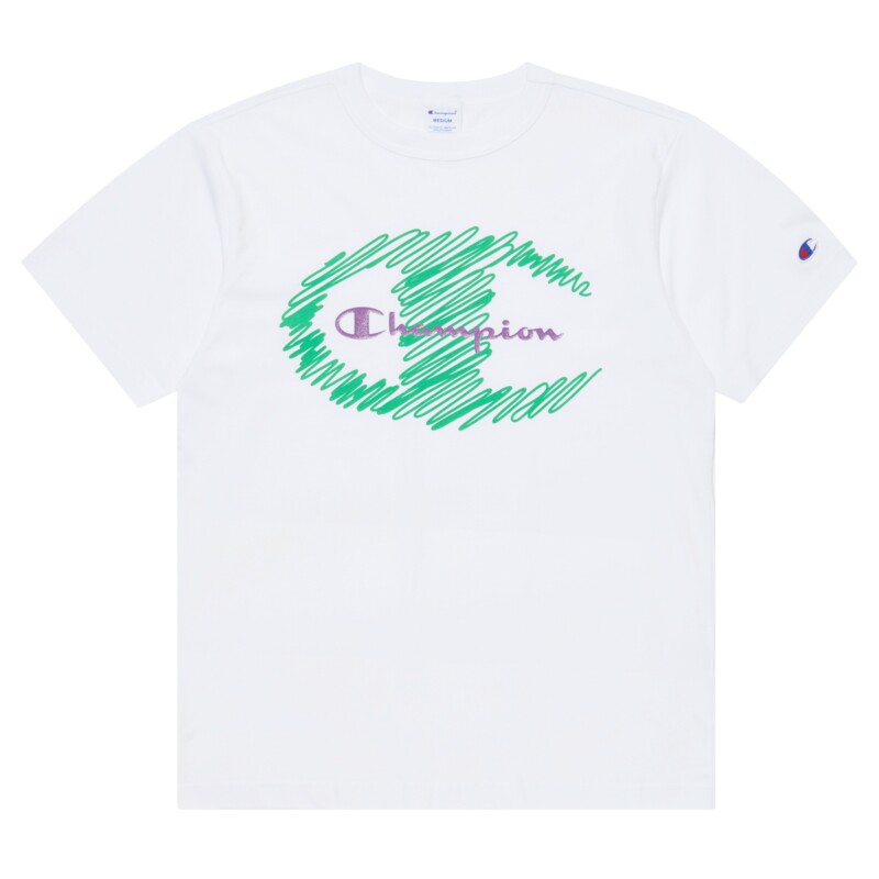 Champion冠军涂鸦草写logo上衣