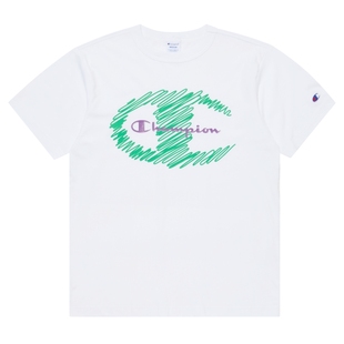 Champion冠军短袖t恤情侣2026春季新款夏季纯棉上衣女涂鸦印花