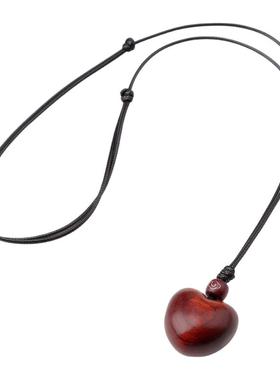 高档简约爱心毛衣链秋冬百搭配饰