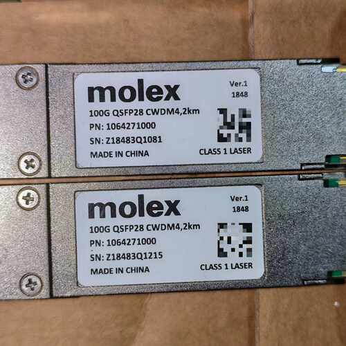 溢价-MOLEX 100G QSFP28 CWDM4 2KM光模块
