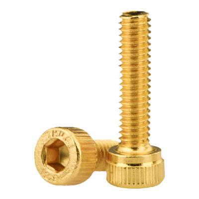 高强度金色镀钛内六角圆柱头螺丝