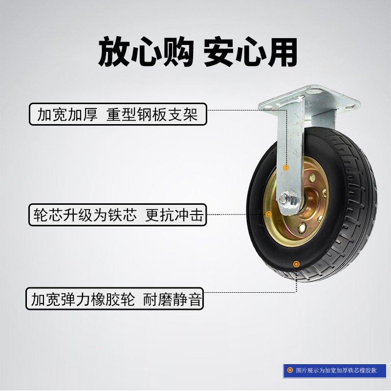 钢板手推车拉货平板车家用折叠小推车搬运仓库静音重型加厚拖车小