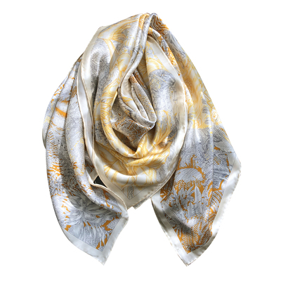 羿丞四季可用时尚百搭真丝丝巾女