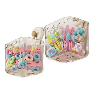 吸盘儿童发饰收纳盒壁挂发夹发箍发圈头绳发卡橡皮筋夹子收纳神器
