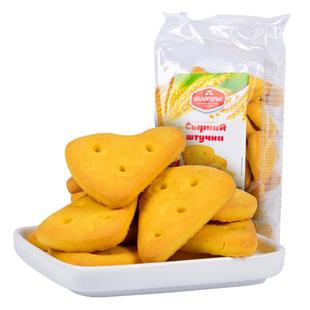 俄罗斯进口奶酪芝士饼干香浓微咸休闲零食早餐甜点网红食品270g