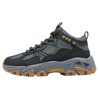 Skechers斯凯奇男鞋秋季休闲运动鞋厚底增高复古跑步鞋户外高帮鞋